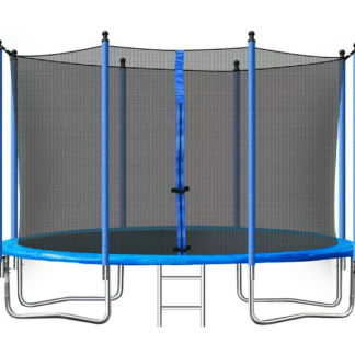 Jump Into Fun Trampoline 10 FT for Adults and Kids, 800LBS Outdoor Recreational Trampoline with Enclosure Net, Jumping Mat and Ladder, No Gap Design, Capacity for 4-6 Kids