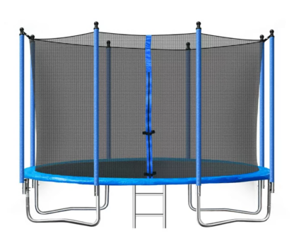 Jump Into Fun Trampoline 10 FT for Adults and Kids, 800LBS Outdoor Recreational Trampoline with Enclosure Net, Jumping Mat and Ladder, No Gap Design, Capacity for 4-6 Kids