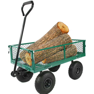 Jump Into Fun Wagon Cart, Steel Mesh Garden Cart with 10" Wheel, Utility Wagon 660LBS Capacity, Garden Wagon with Removable Sides, Newest Folding Garden Cart and Wagon Heavy Duty, Yard Wagon, Green