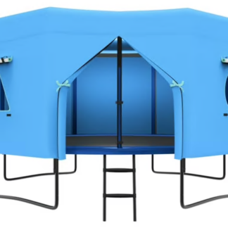 Jump Into Fun 12FT Trampoline Tent with 4 Windows, Sun-Protection Trampolines Tent Fits for 8 Straight Pole Round Trampoline, Trampoline Tents Canopy for Outdoor Backyard Playground - Tent Only