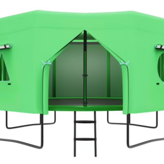 Jump Into Fun 12FT Trampoline Tent with 4 Windows, Sun-Protection Trampolines Tent Fits for 8 Straight Pole Round Trampoline, Trampoline Tents Canopy for Outdoor Backyard Playground - Tent Only
